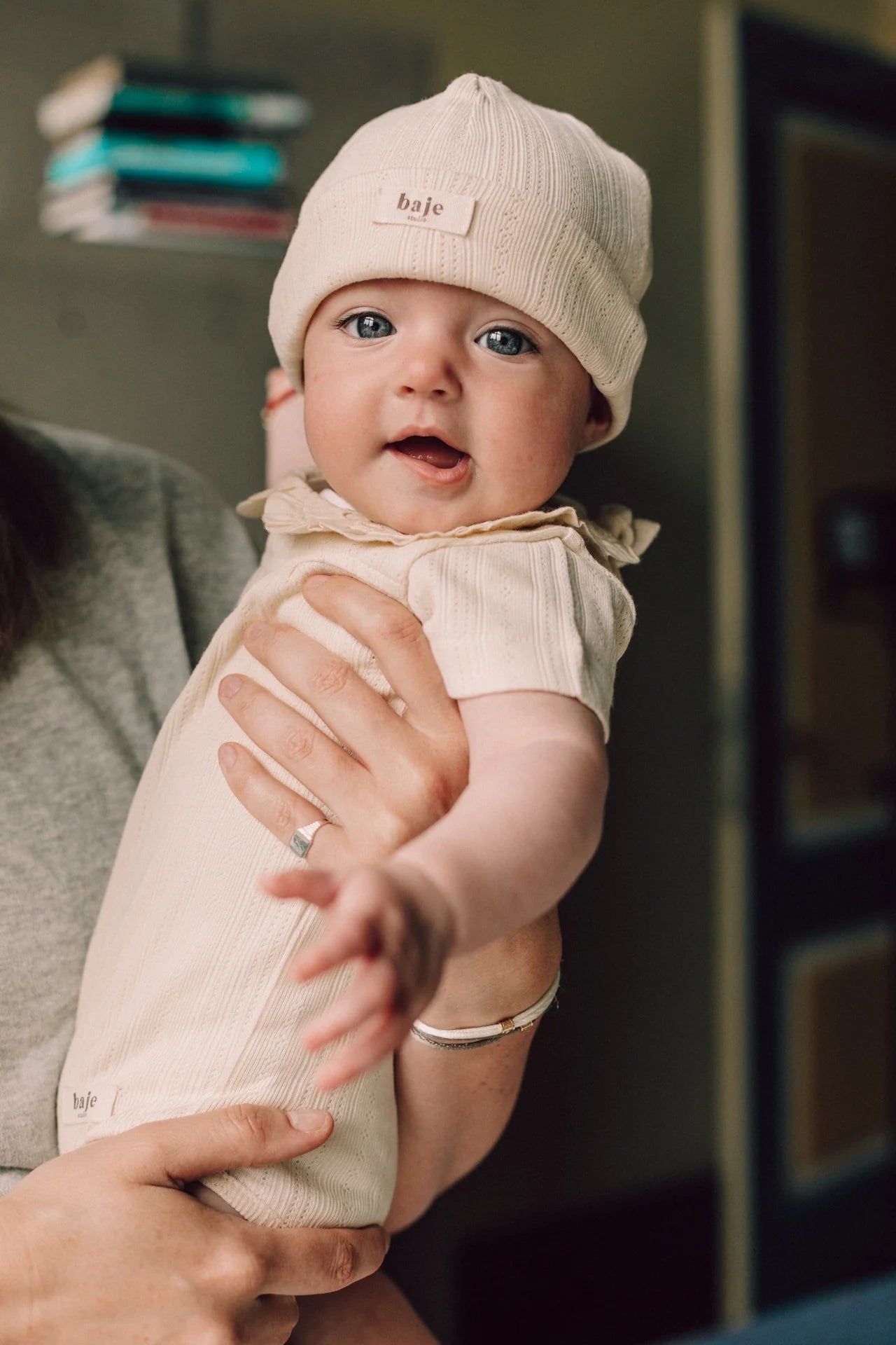 Baje - Yuul, jersey pointelle bodysuit creme oat