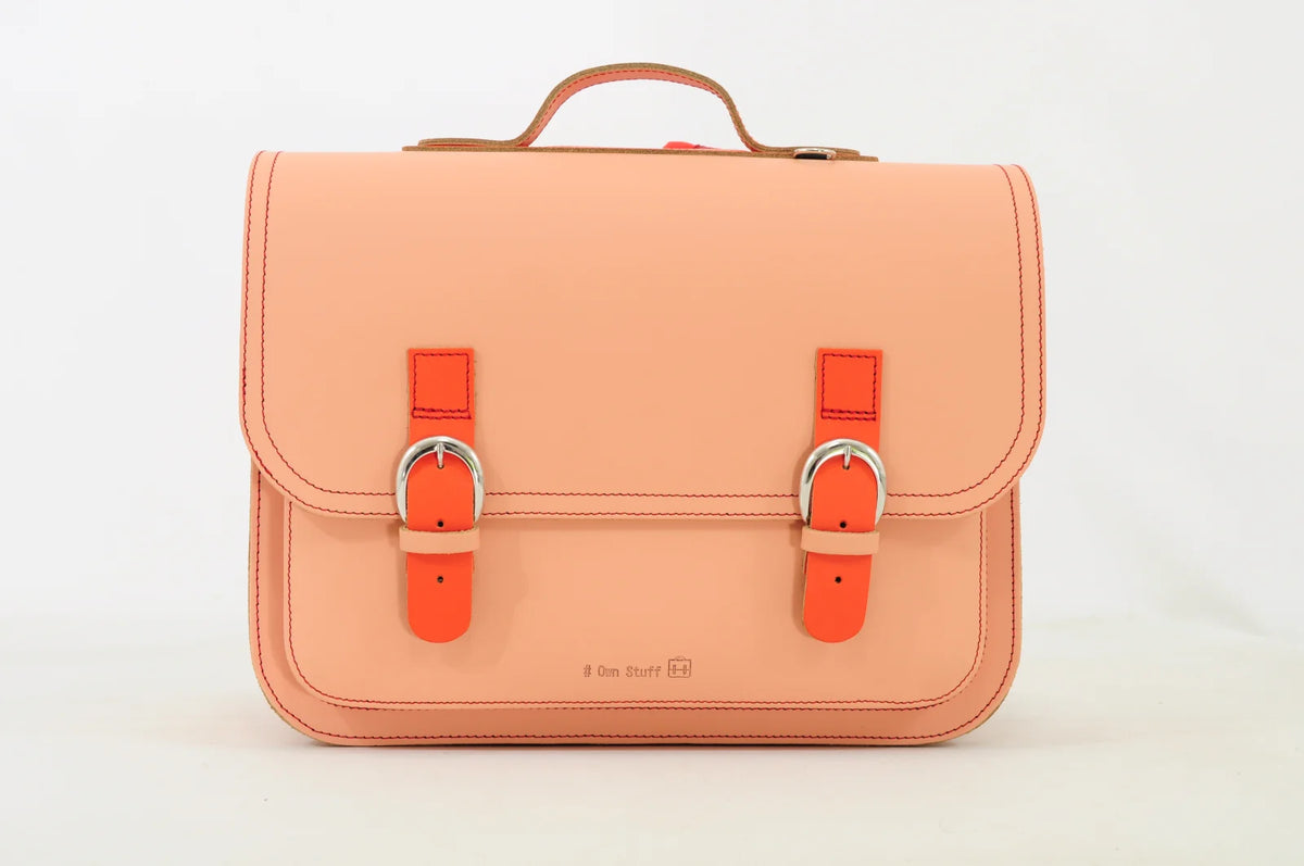 Own Stuff boekentas lagere school Classic Bi Color Peach - Strawberry