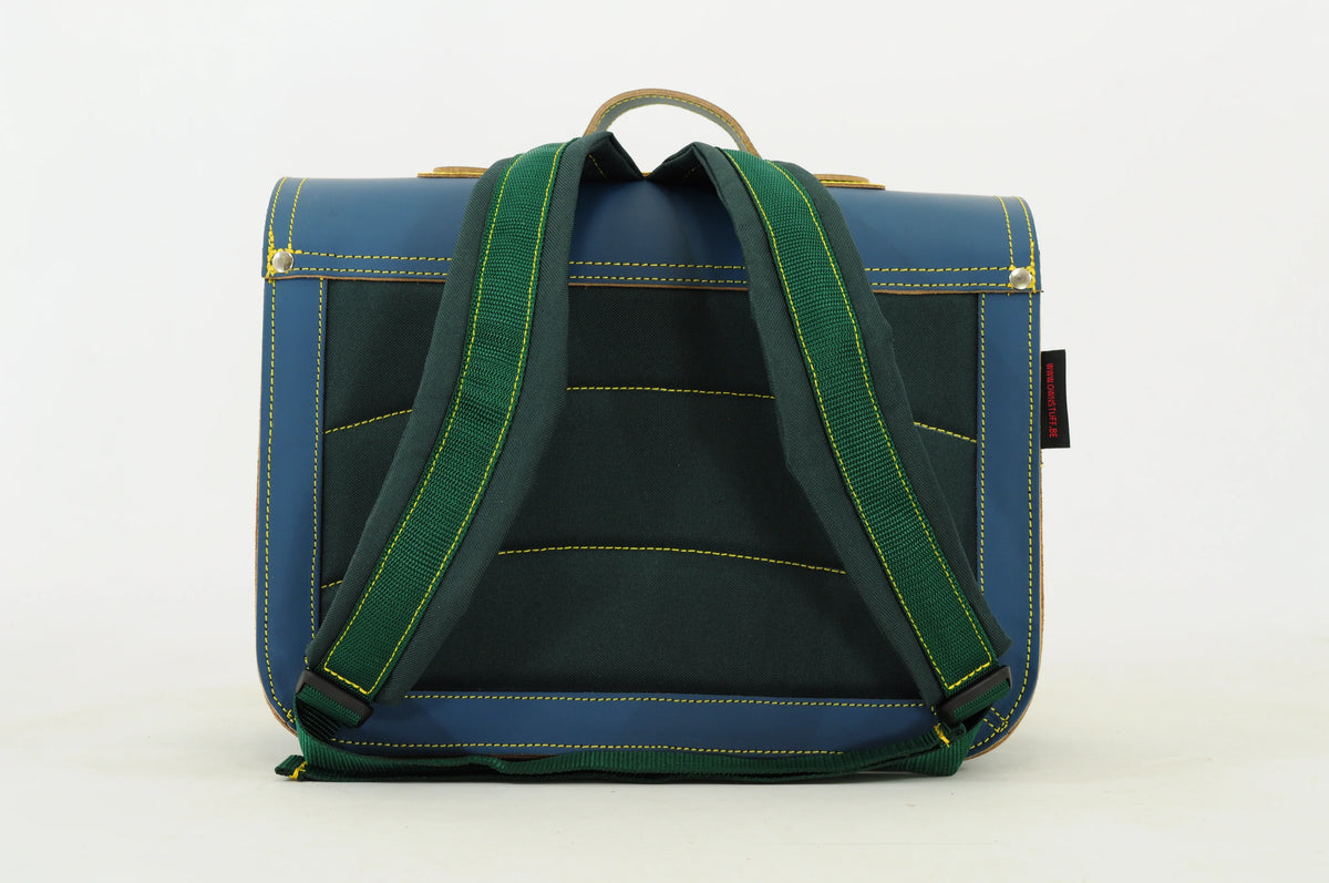 Own Stuff boekentas lagere school Classic Bi Color Petrol - Lemon