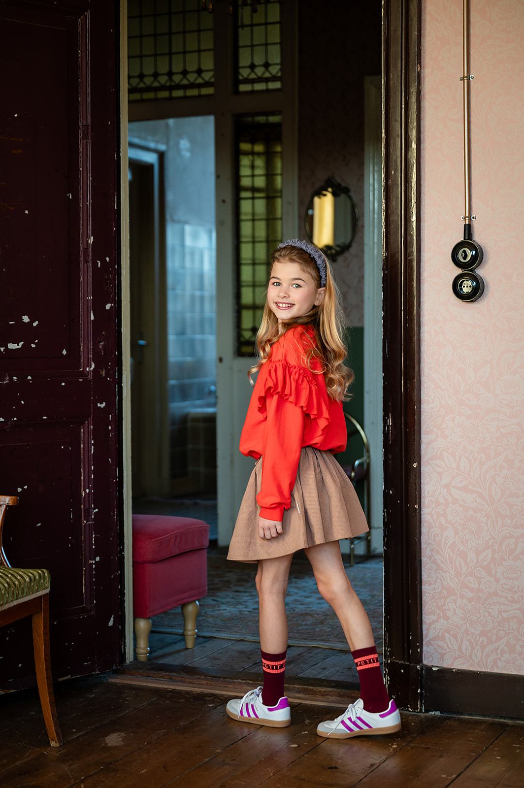 Romantic Ruffle Sweater - Cayenne