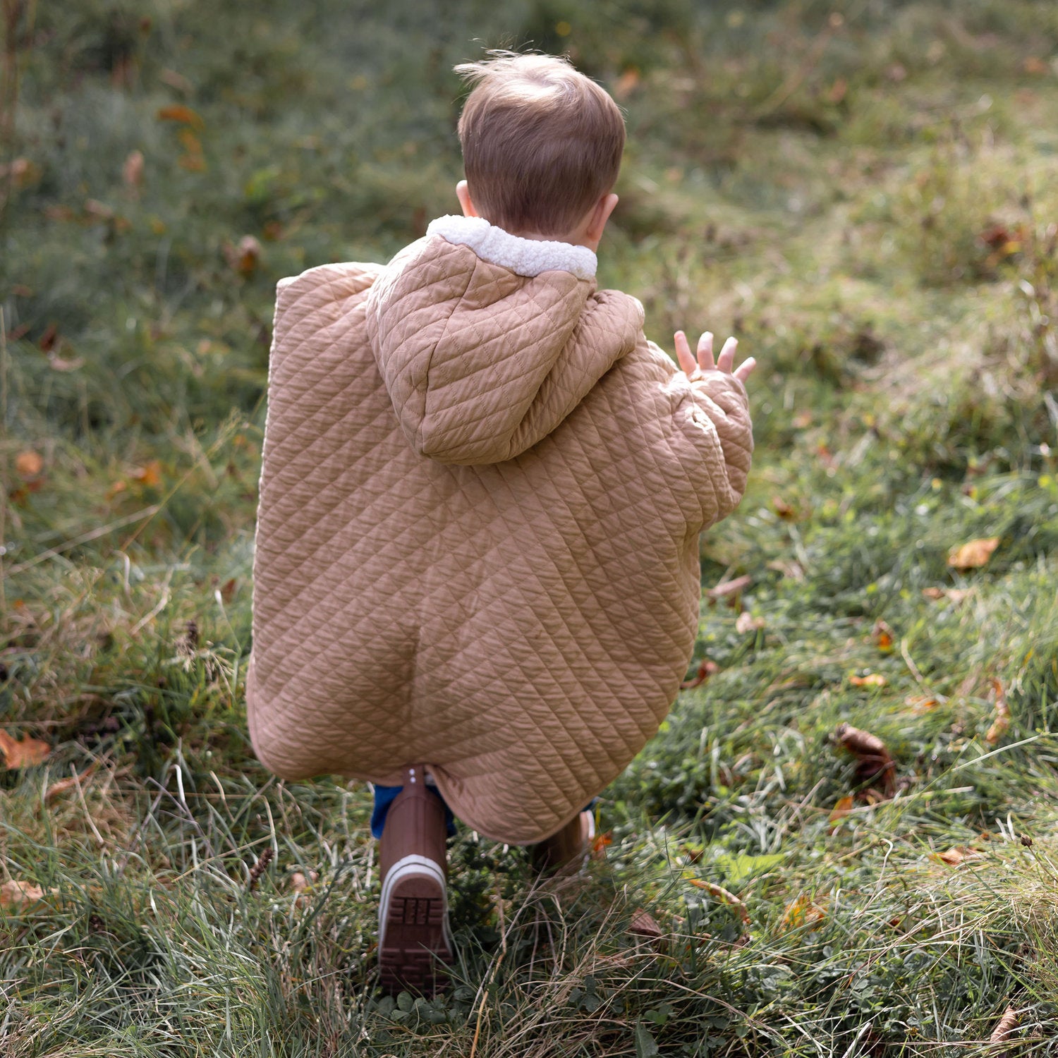 REISPONCHO 9-36m beige pady quilted + teddy