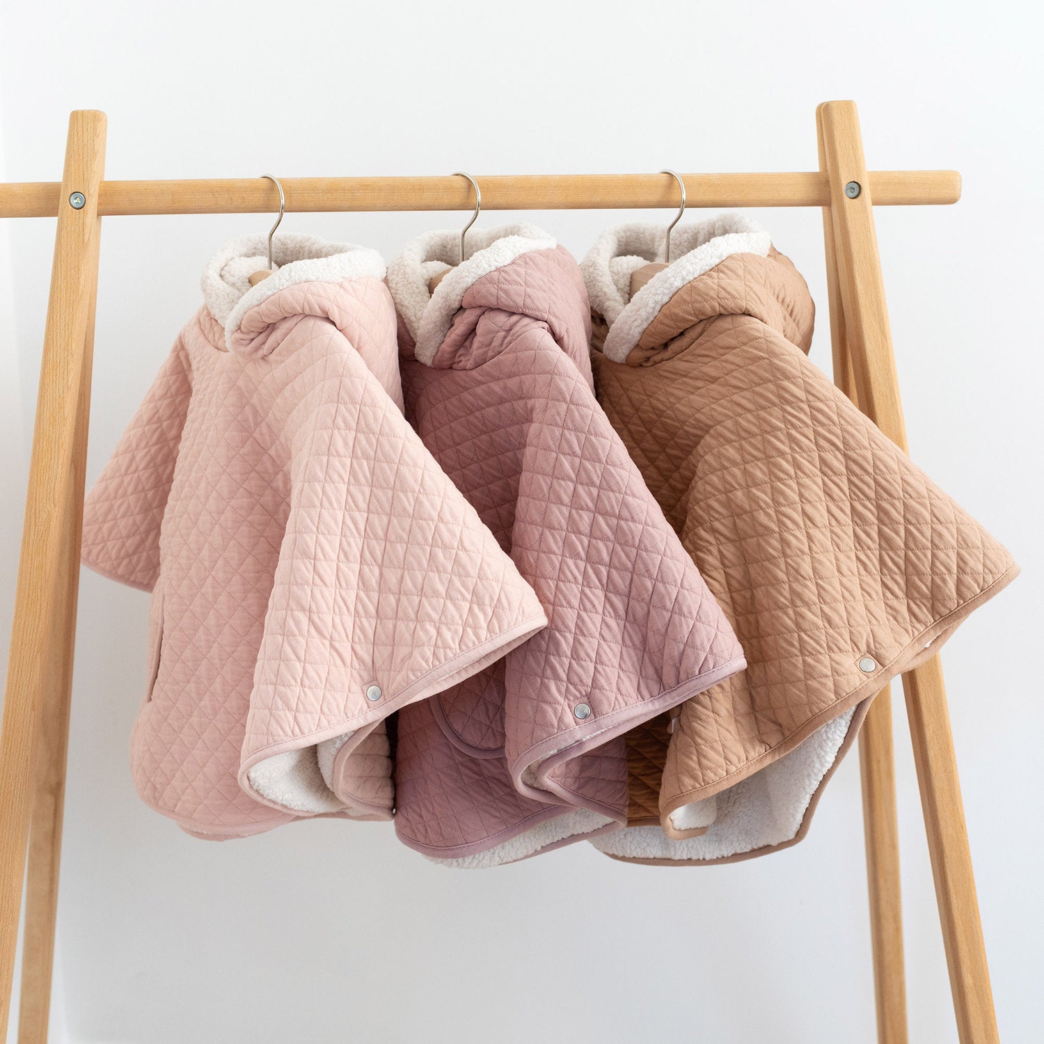 REISPONCHO 9-36m beige pady quilted + teddy
