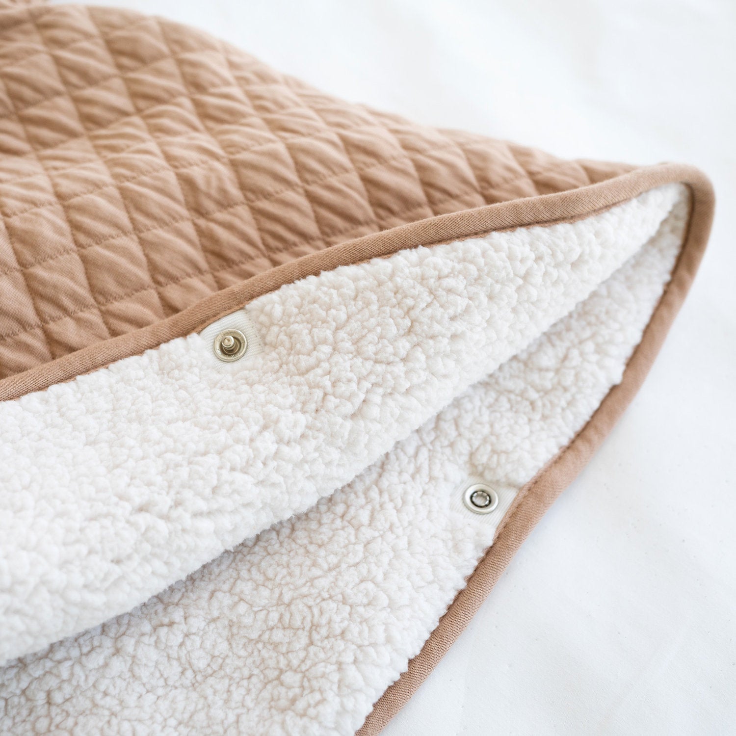 REISPONCHO 9-36m beige pady quilted + teddy
