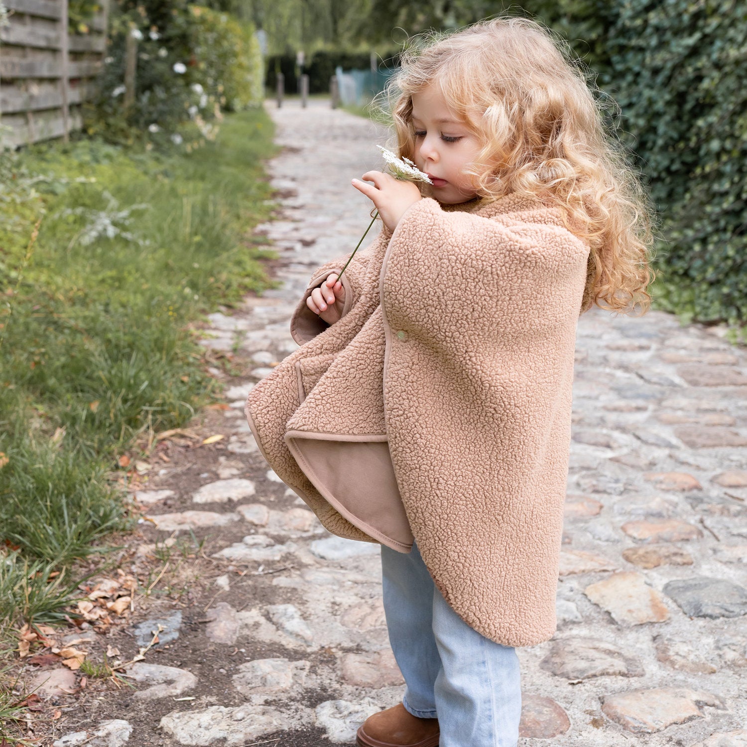 REISPONCHO 9-36m Teddy + Pady jersey Natural