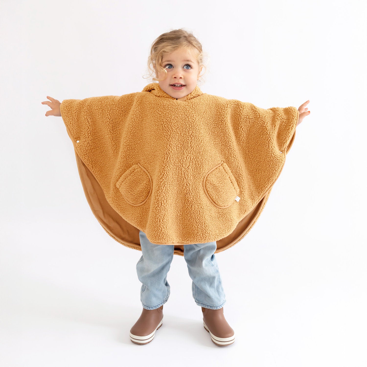 REISPONCHO 9-36m Teddy + Pady jersey Ocre