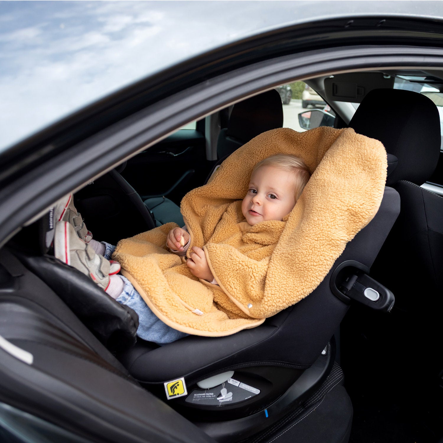 REISPONCHO 9-36m Teddy + Pady jersey Ocre
