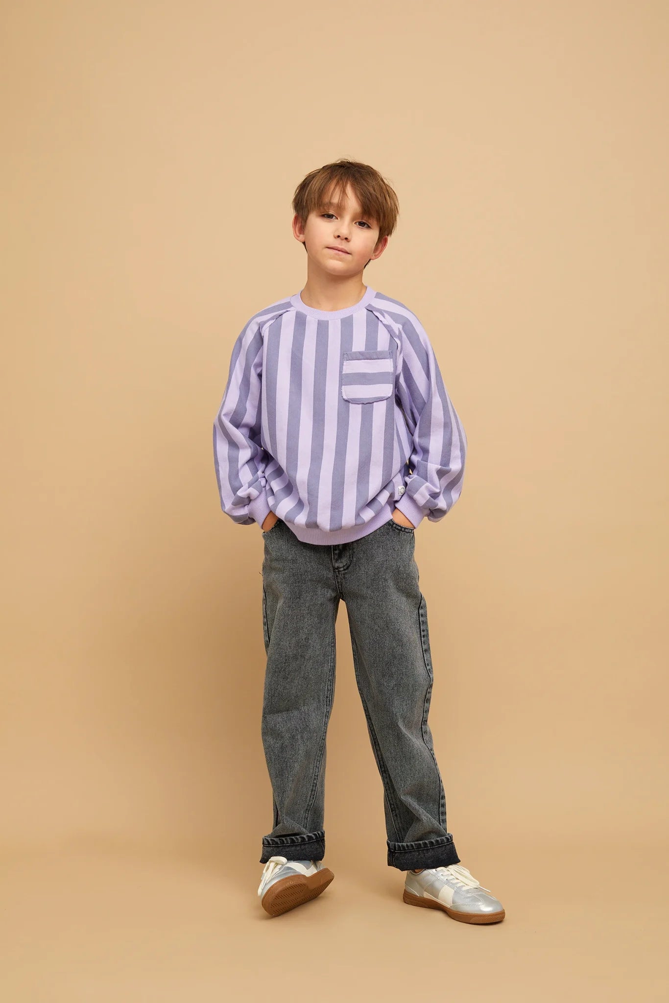 Denim pants washed Black