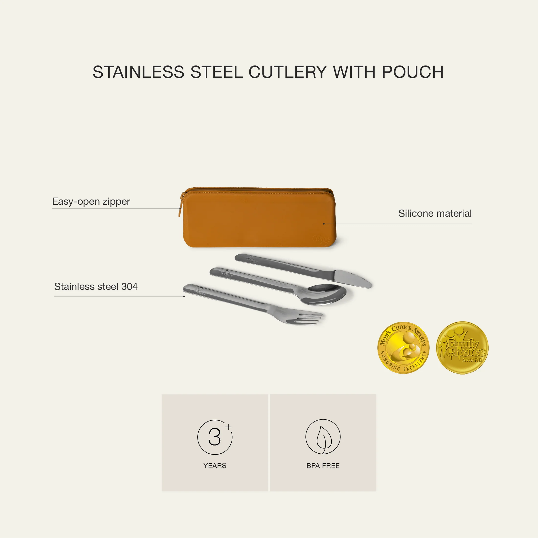 Stainless steel bestekset - on the go