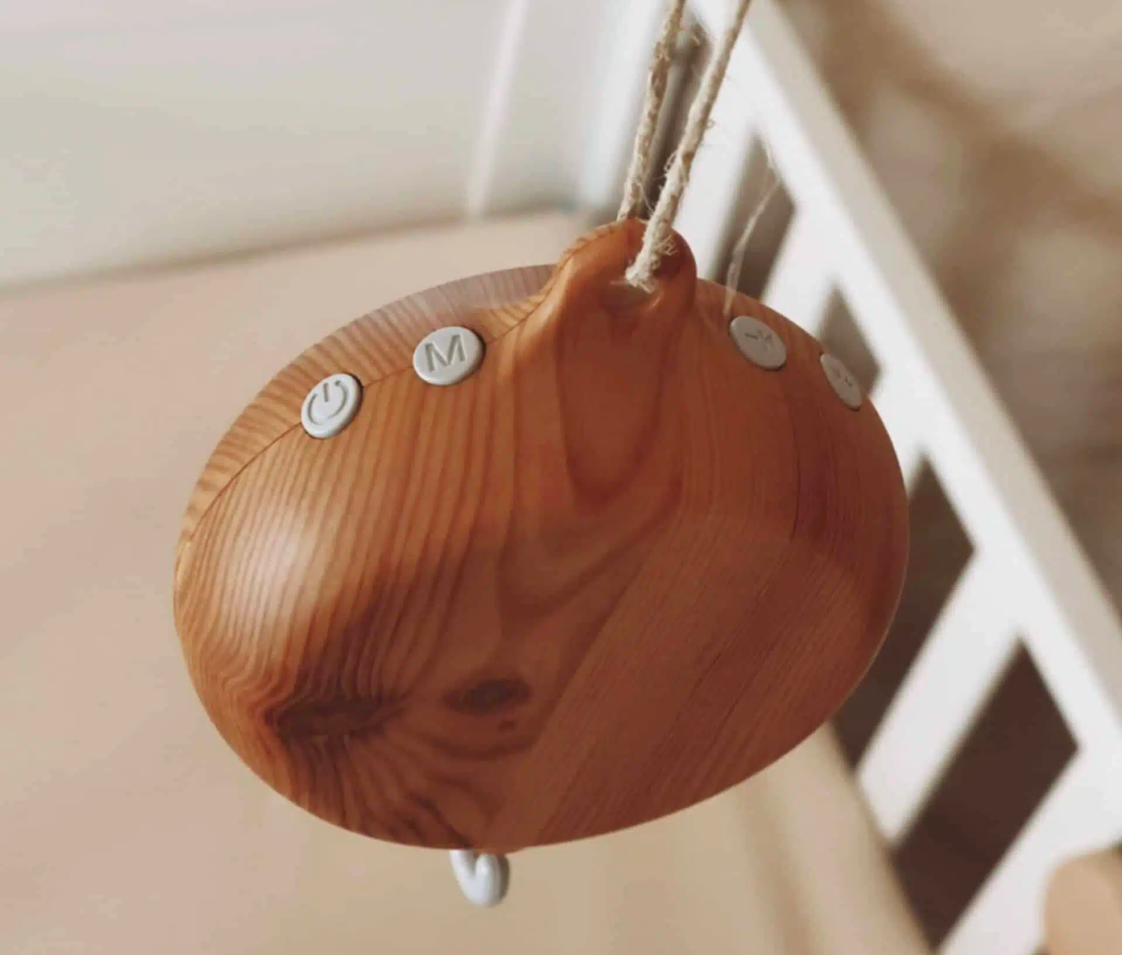 Muziekbox voor babymobielen - houten look