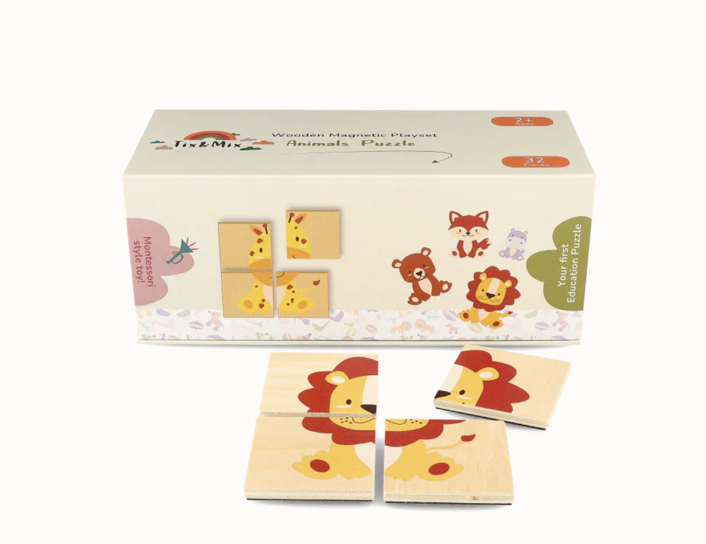 Houten dieren puzzels