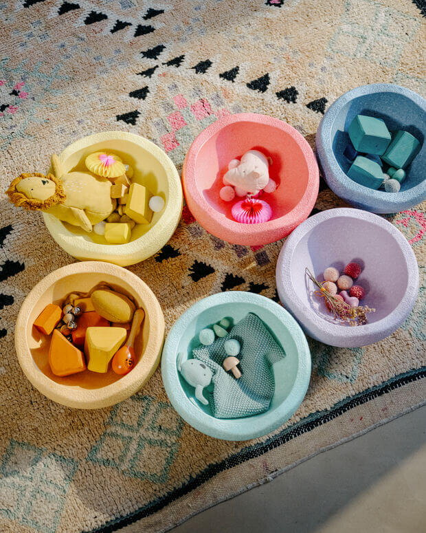 Stapelstein original rainbow - Pastel - Set van 6