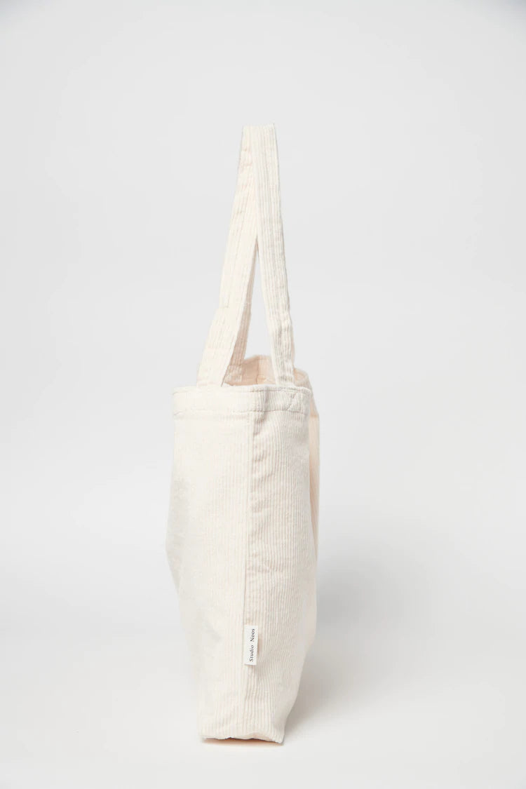 Old white rib mom-bag