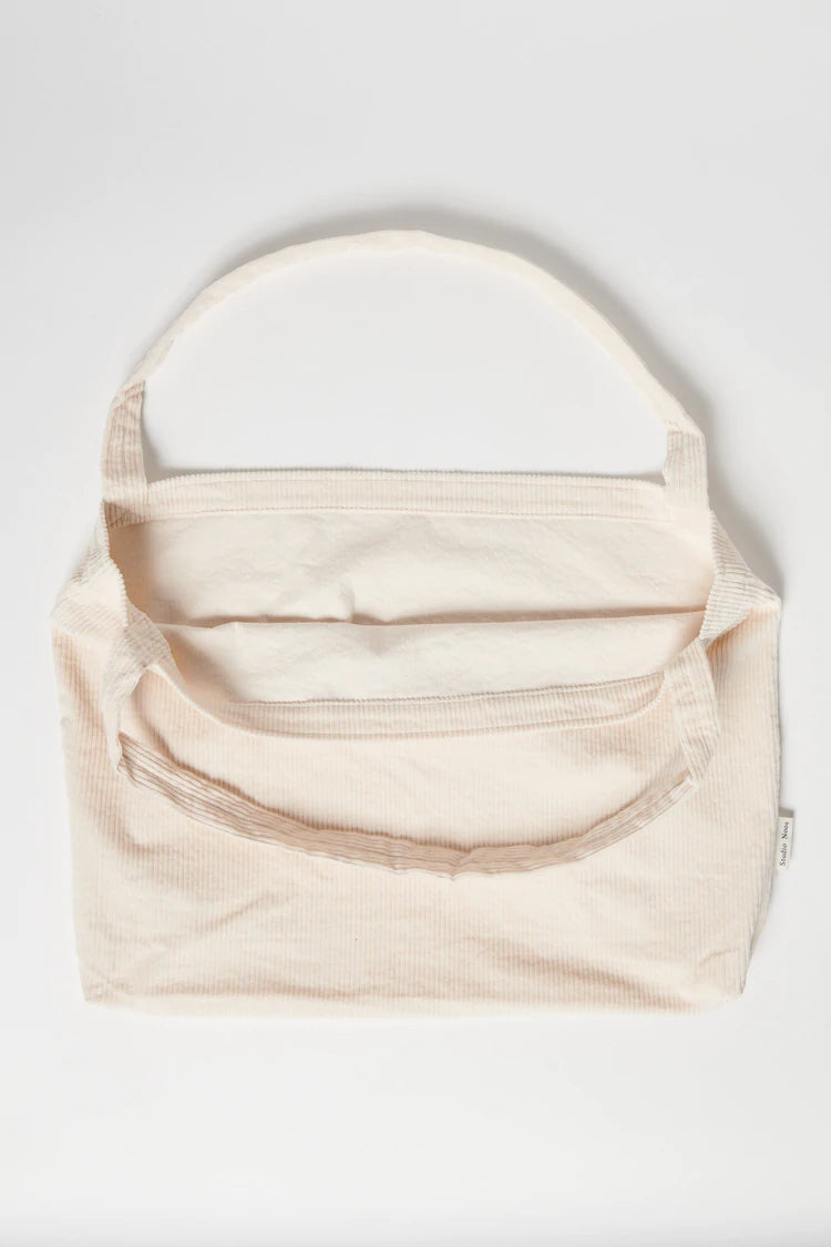 Old white rib mom-bag