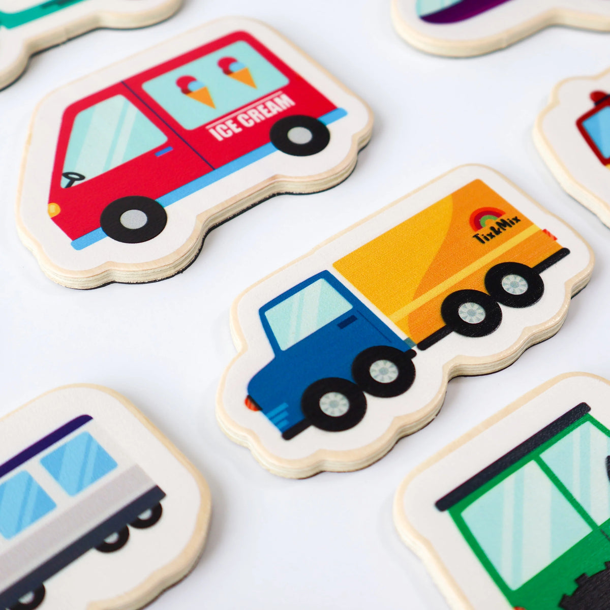 Tix & Mix - Magnetisch houten set auto&