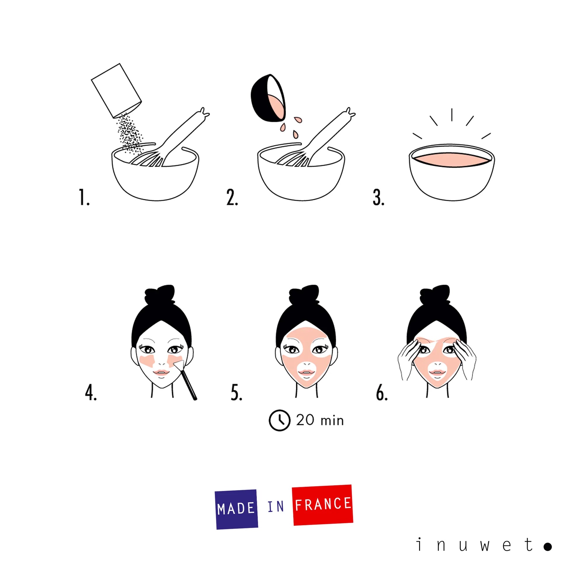 DIY-box met geparfumeerde peel-off maskers in poedervorm