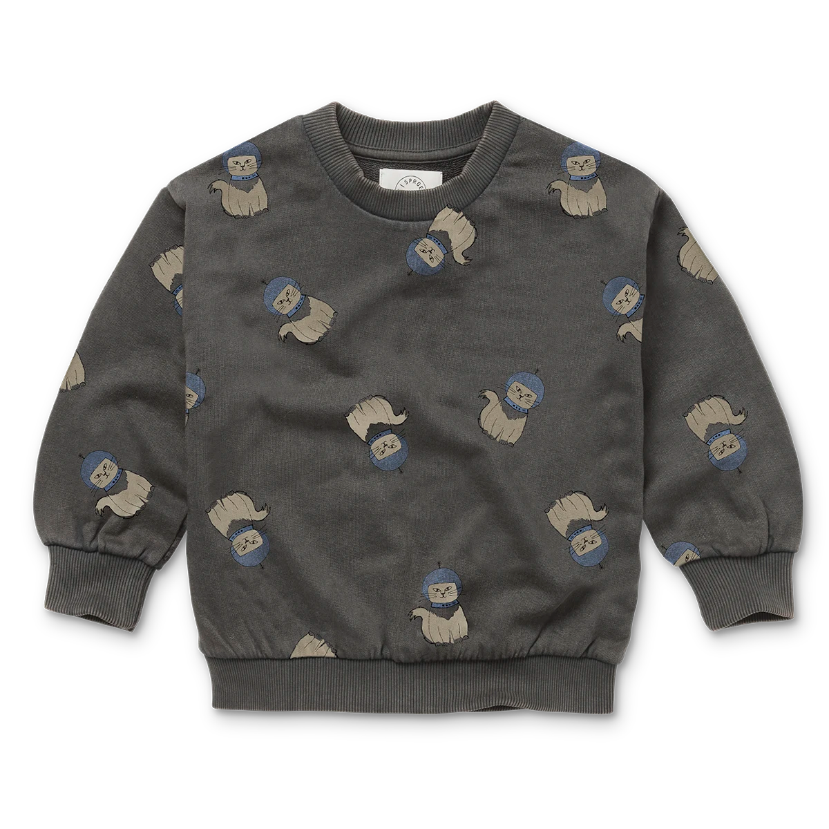 Sweatshirt space cat print