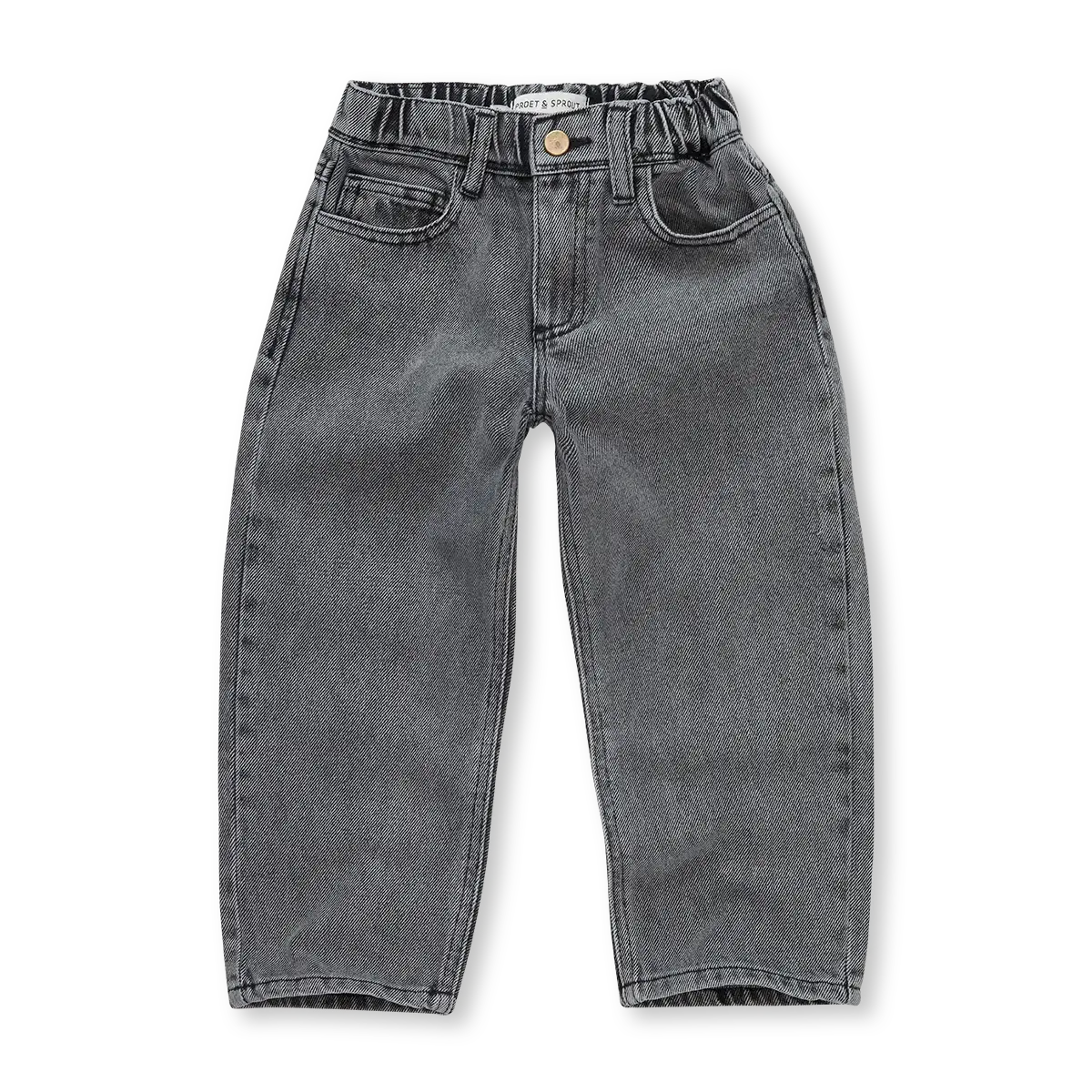 Denim pants washed Black