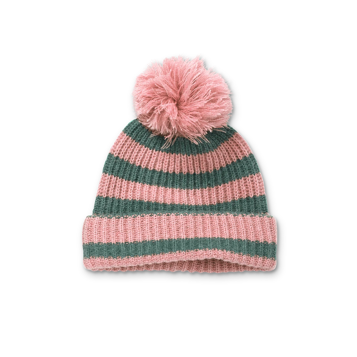 Muts - Roze en donkergroene strepen