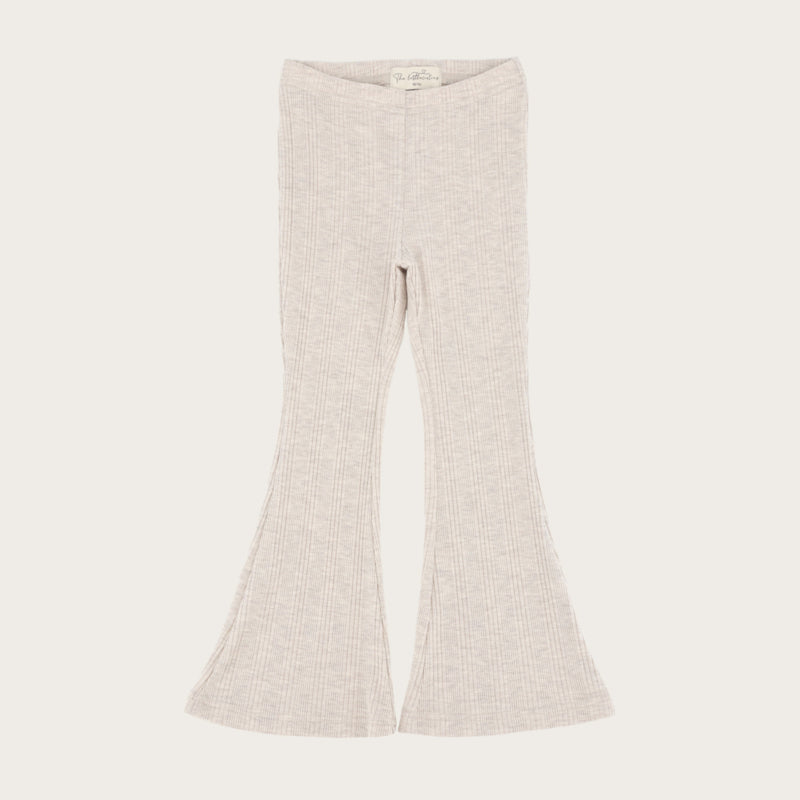 FLAREPANTS RIB BEIGE MELANGE
