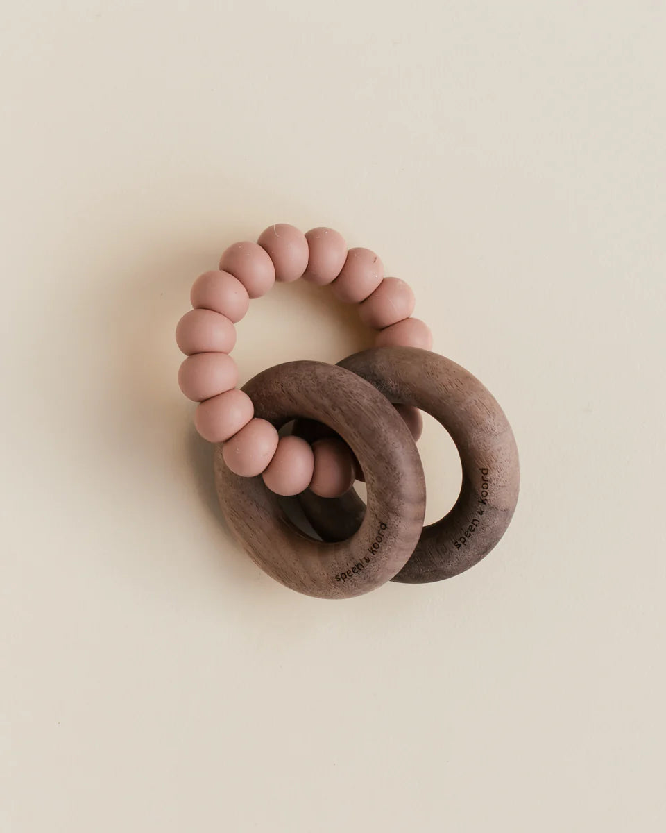 Bijtring Walnoot - terracotta