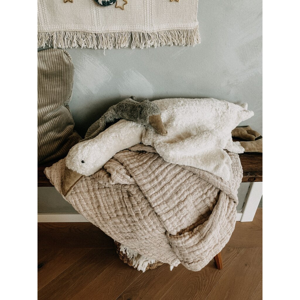 Knuffeldier - warmtekussen Gans Groot | Wit