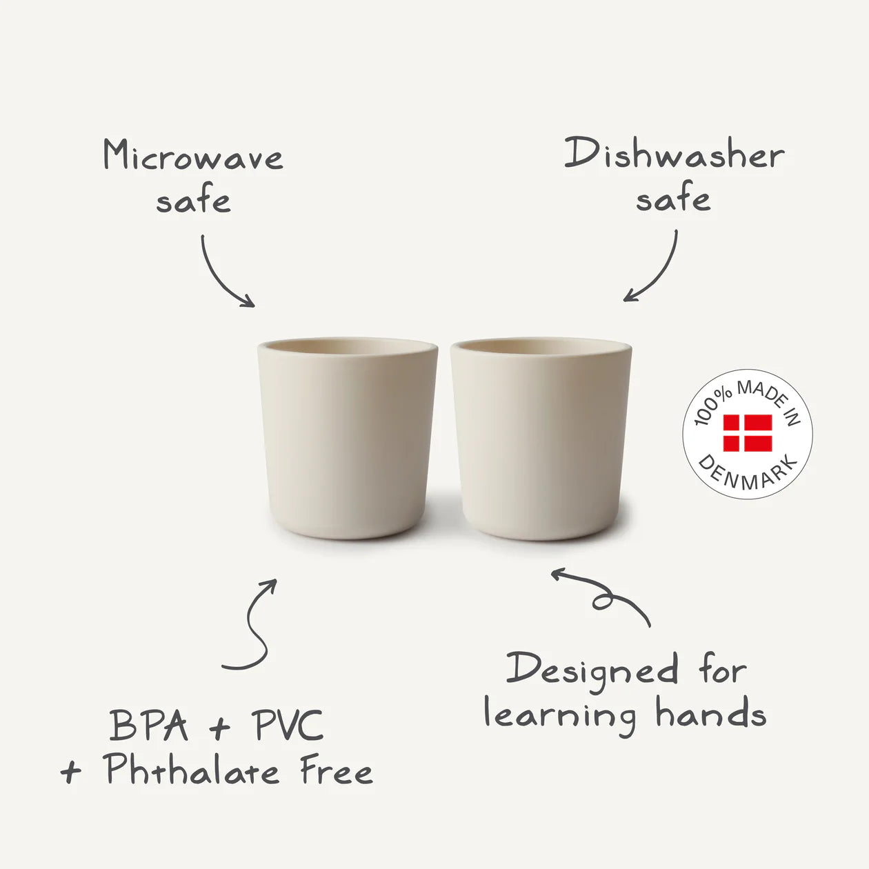 Mushie - Bekers - Ivory