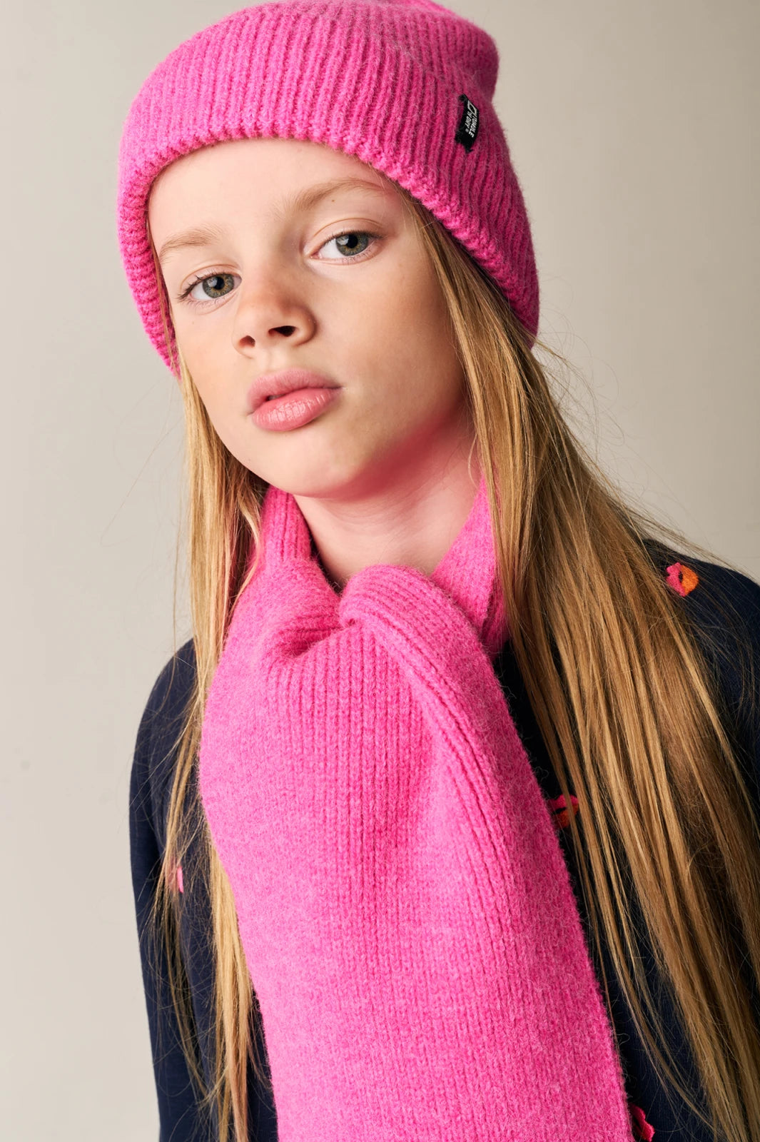 Muts en sjaal - Roze