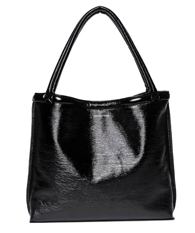 Reversible Teddy Lacquer Mom Bag