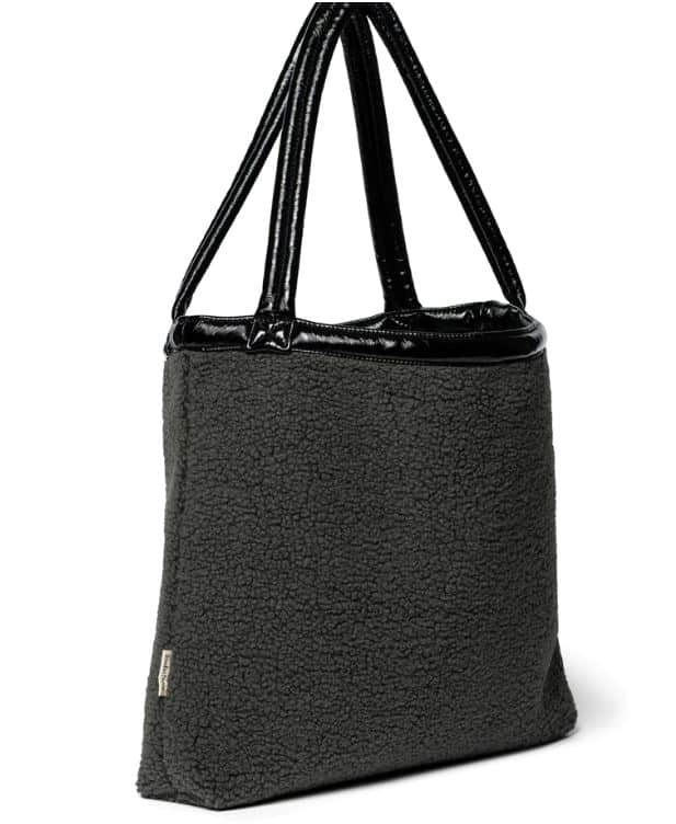 Reversible Teddy Lacquer Mom Bag
