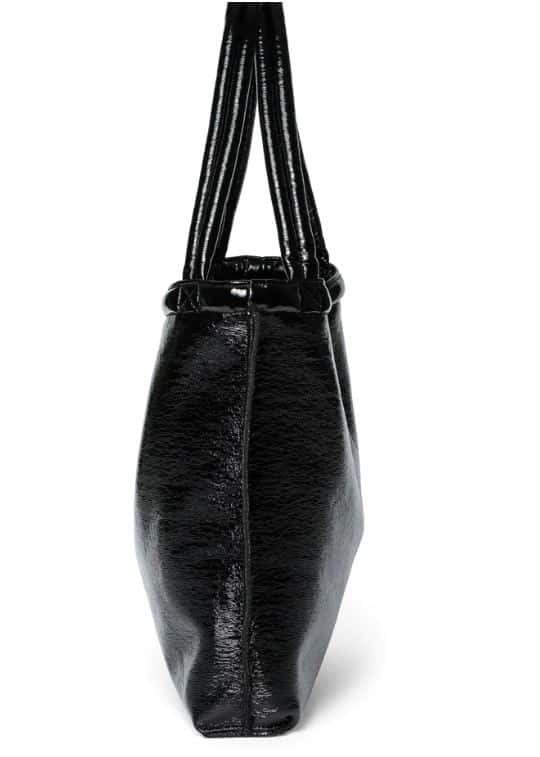 Reversible Teddy Lacquer Mom Bag