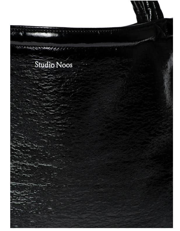 Reversible Teddy Lacquer Mom Bag