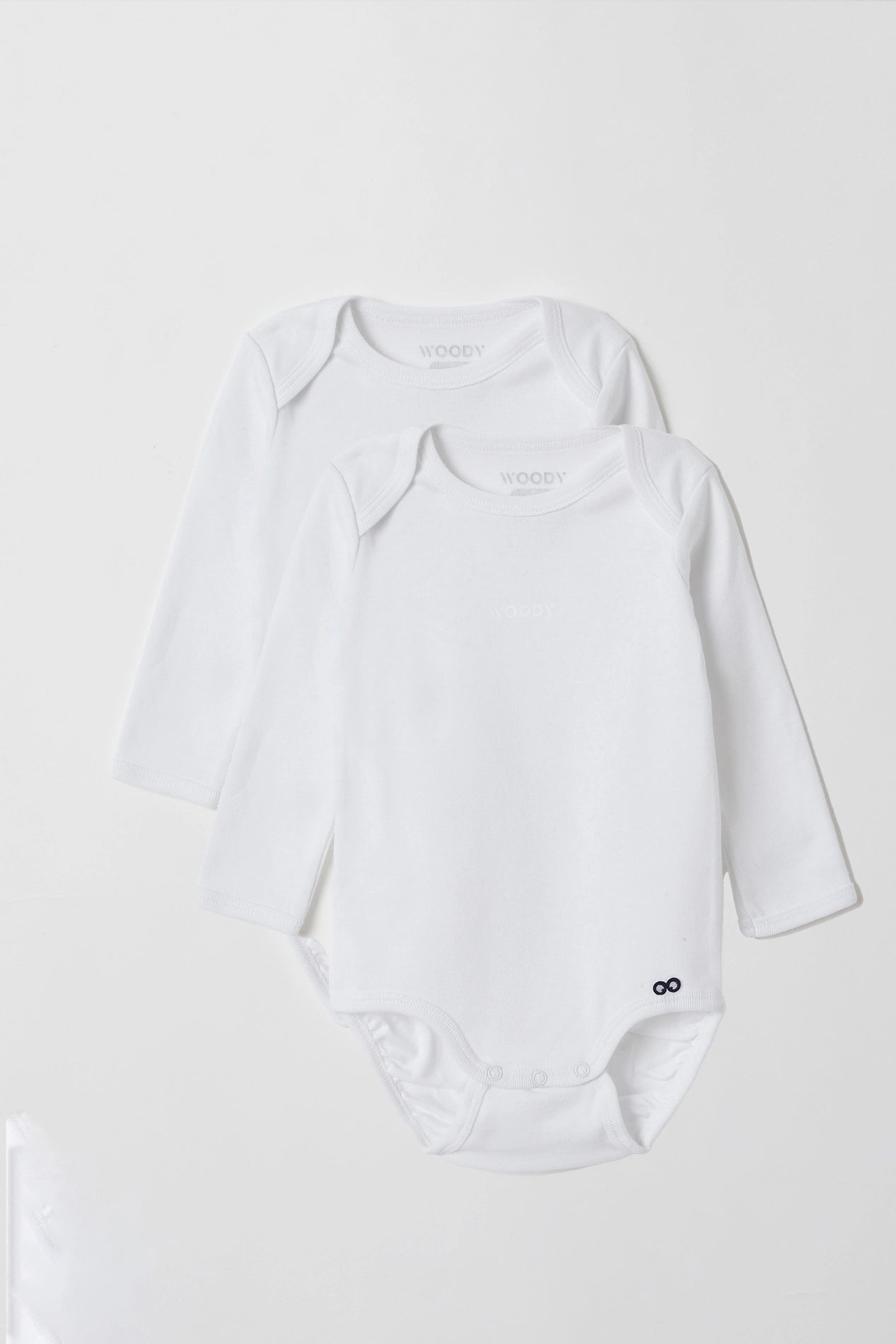 Woody - Duopack babybody van rekbaar katoen 6 - 18 Maand