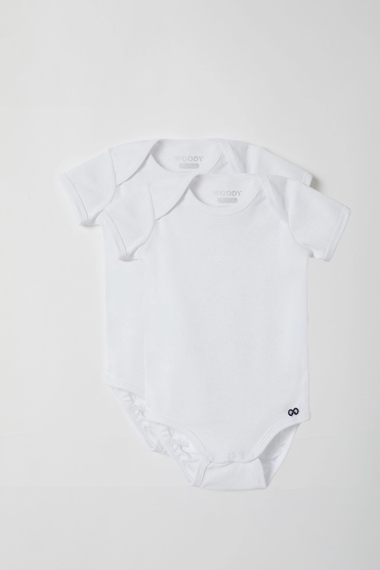 Woody - Duopack babybody van rekbaar katoen 9 - 18 Maand