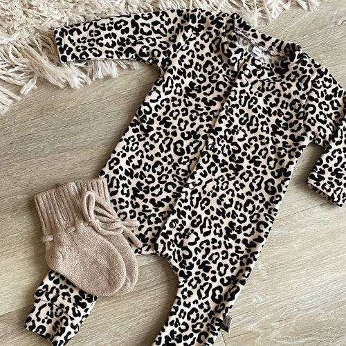 Merino wol booties Natural