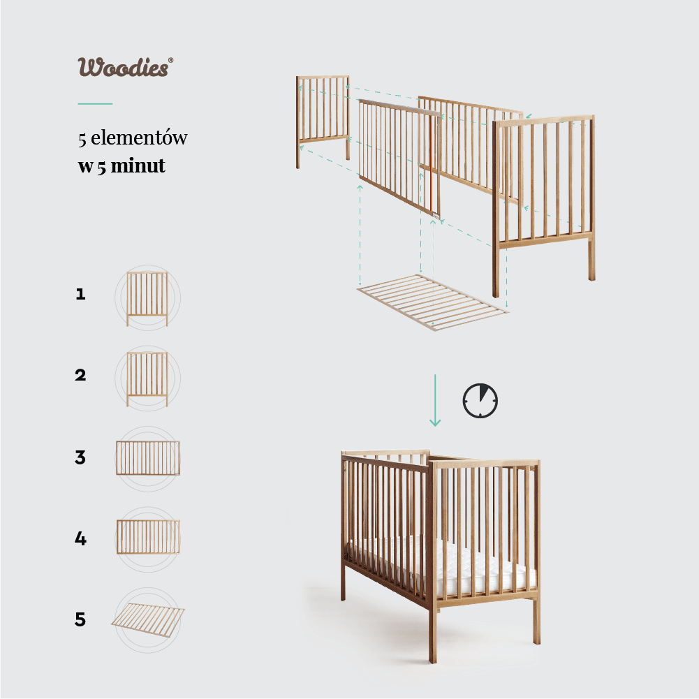 Woodies - Stardust cot - Vintage