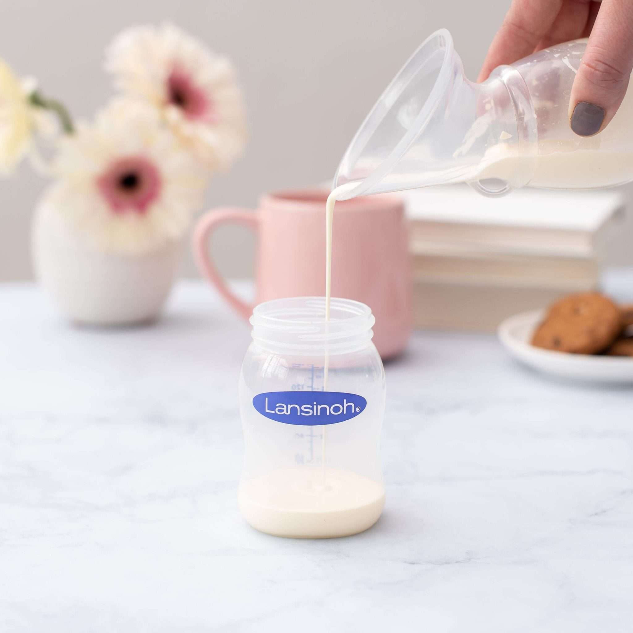 Lansinoh zuigfles met natural wave speen (160ml)