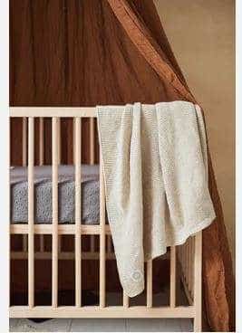 Deken Ledikant Basic knit nougat 100 x 150cm