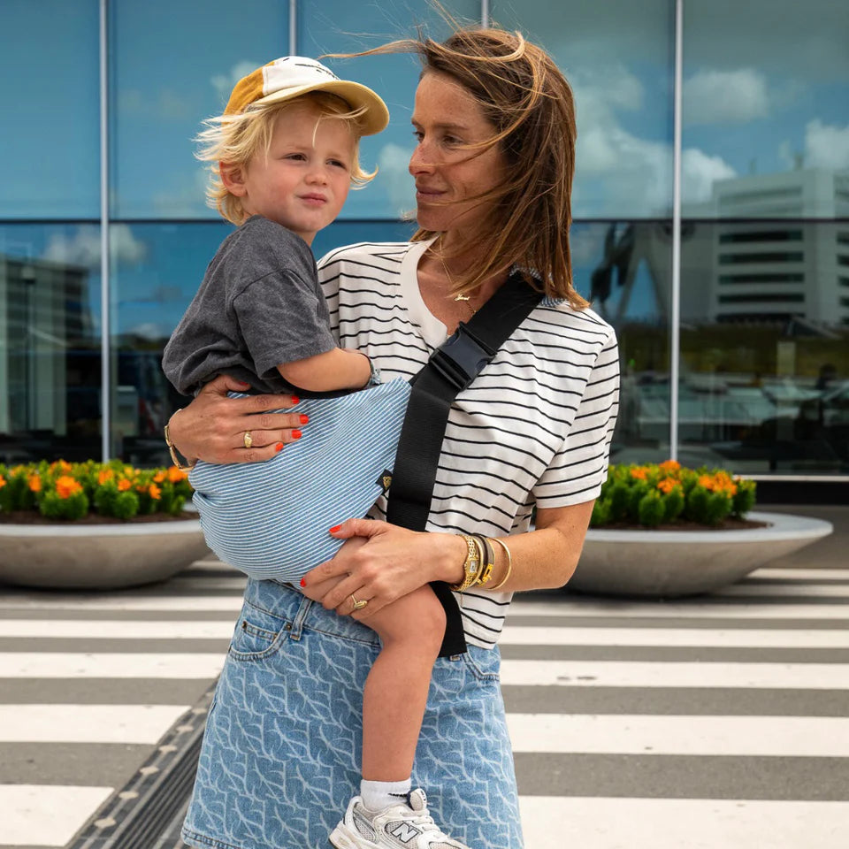 LIGHT DENIM STRIPE TODDLER CARRIER