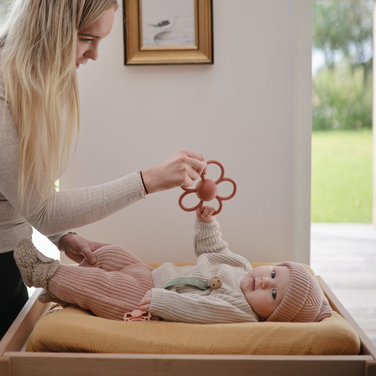 Rattle daisy teether
