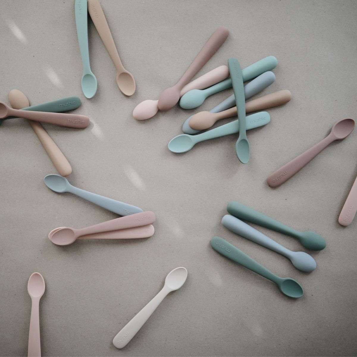 Set van 2 babylepels - Cambridge blue / shifting sand