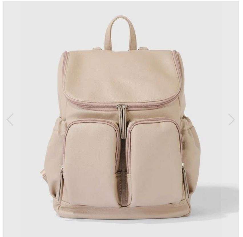 Oat Faux Leather Nappy Backpack
