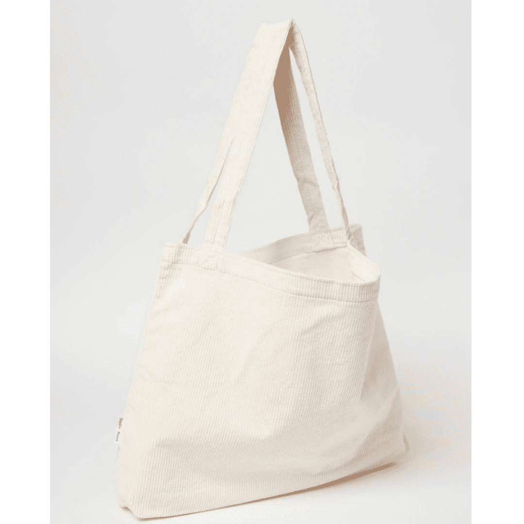Old white rib mom-bag