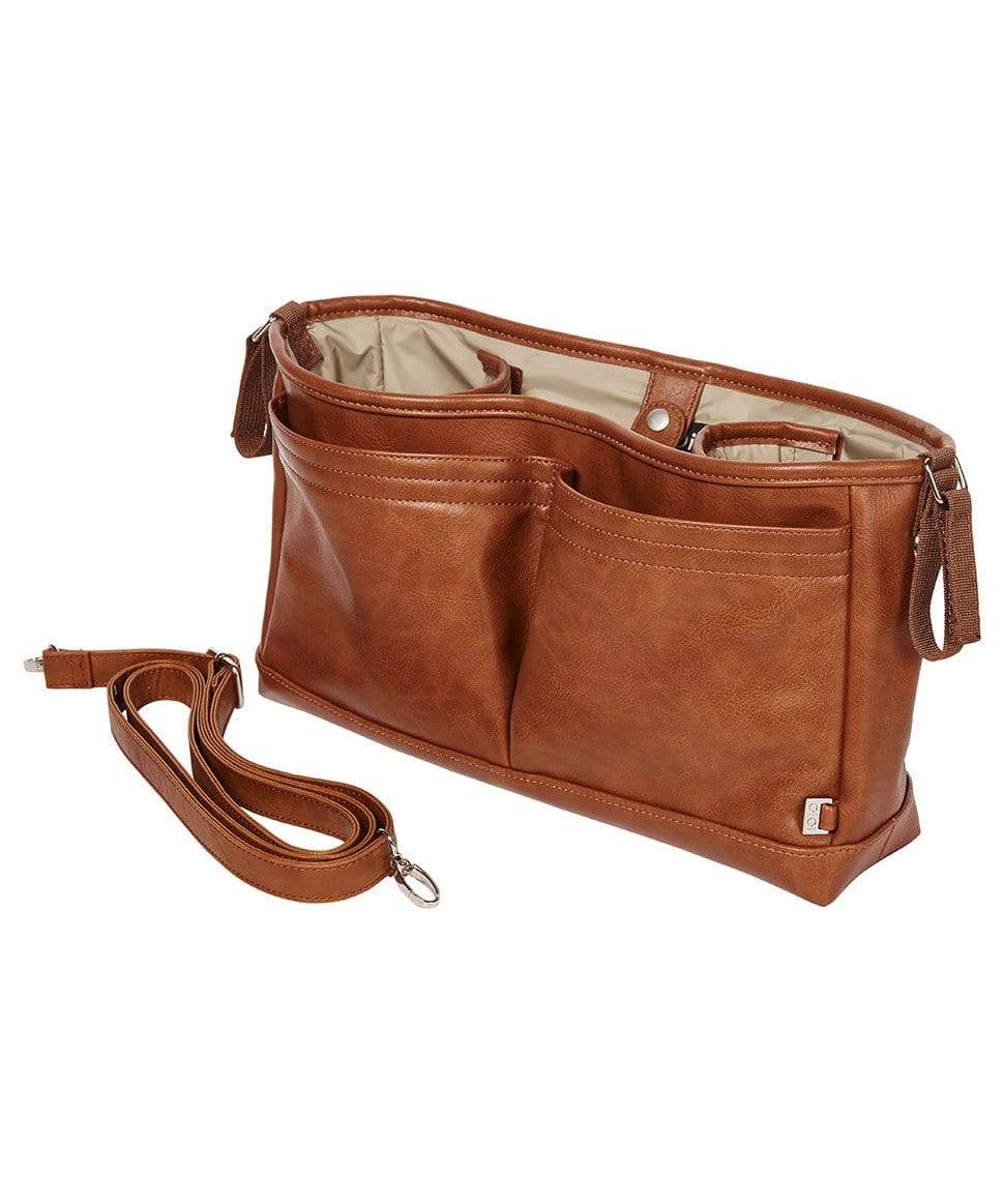Tan Faux Leather - Pram Caddy