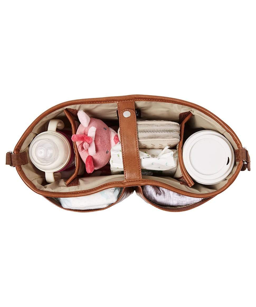 Tan Faux Leather - Pram Caddy