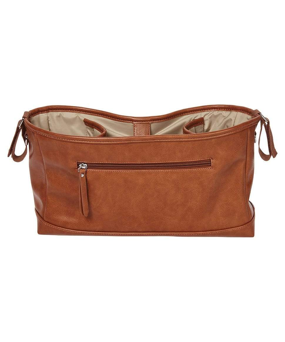 Tan Faux Leather - Pram Caddy