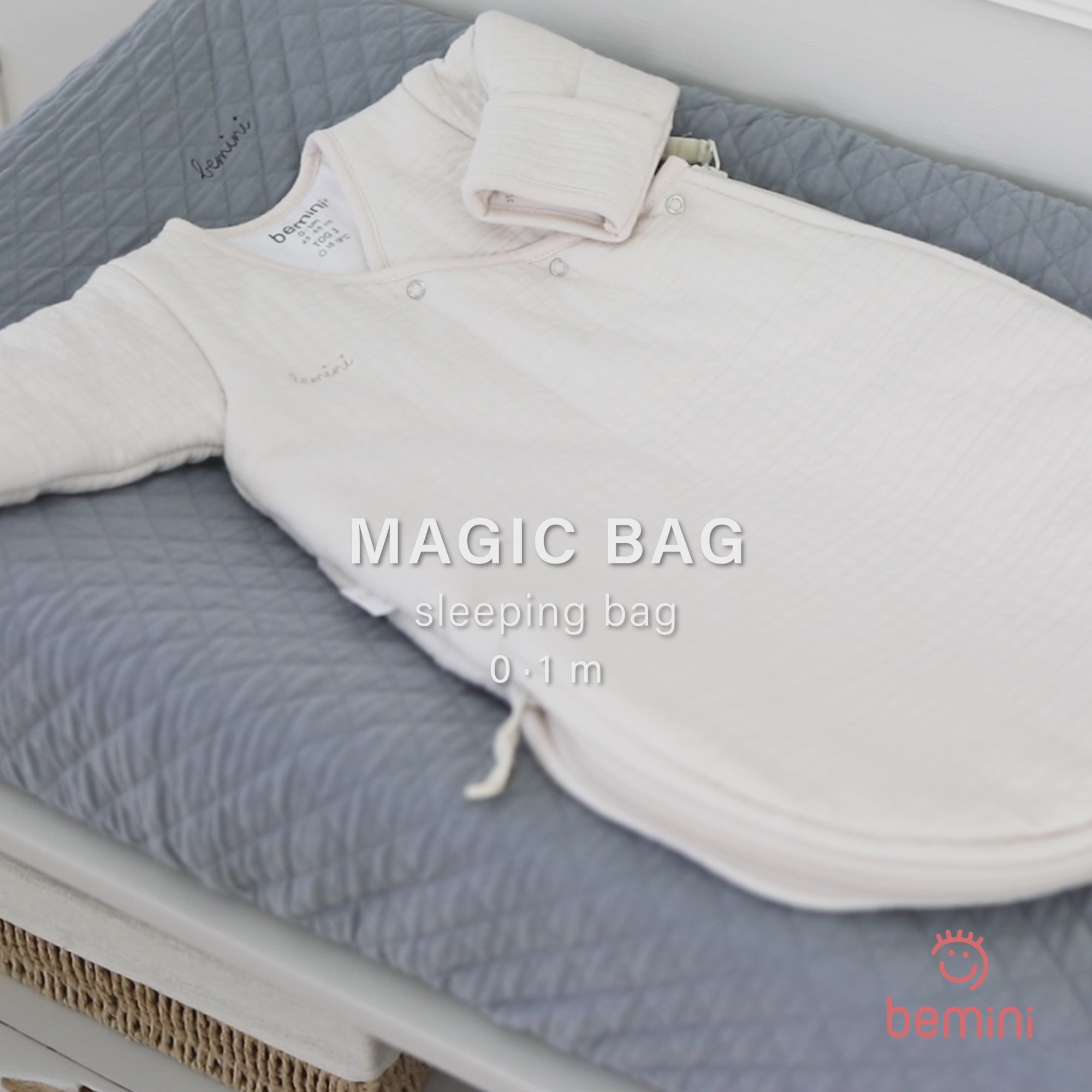 MAGIC BAG 0-1m beige pady quilted jersey tog 1.5