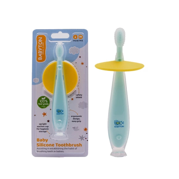 Silicone Tandenborstel met Veiligheidsschild voor Baby&