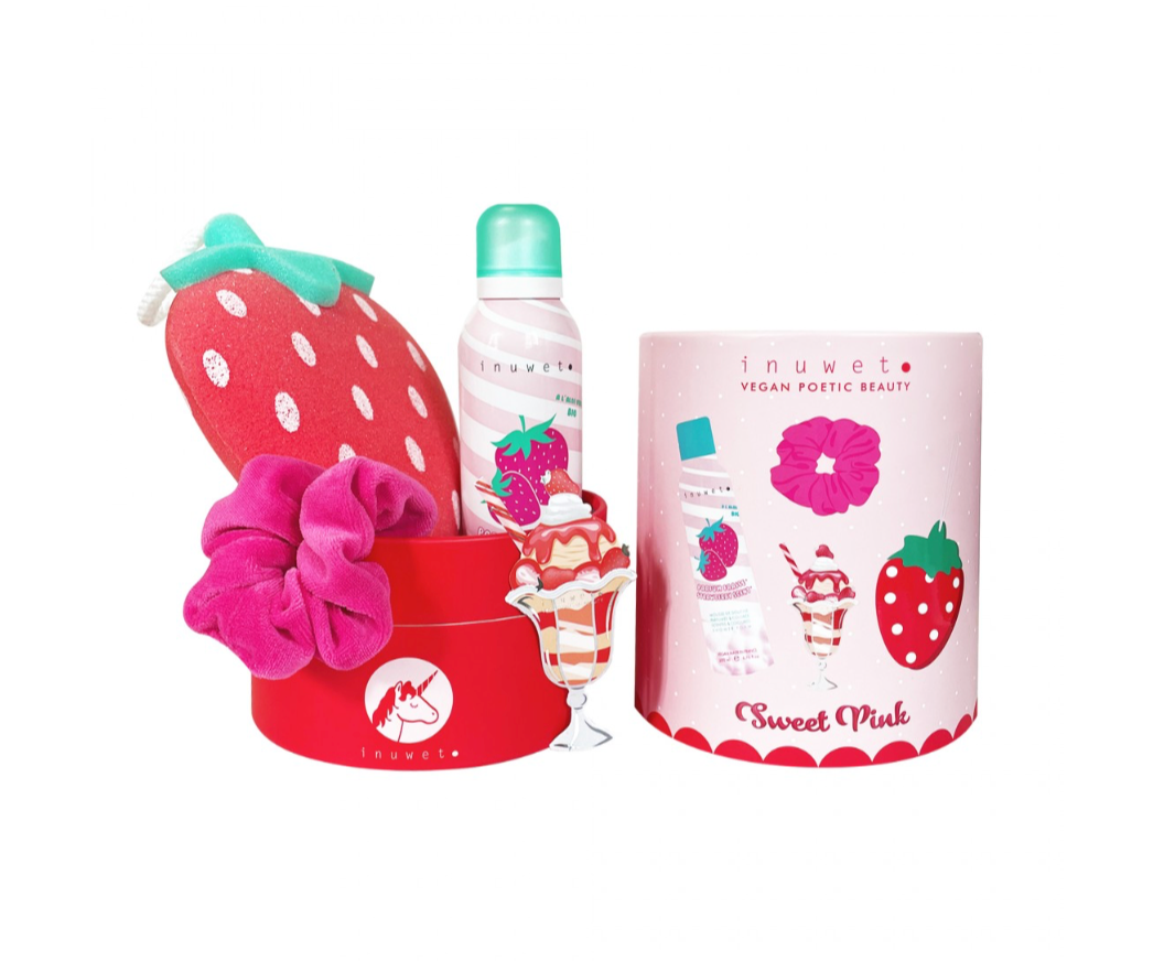 Inuwet Giftset - Sweet Pink Strawberry