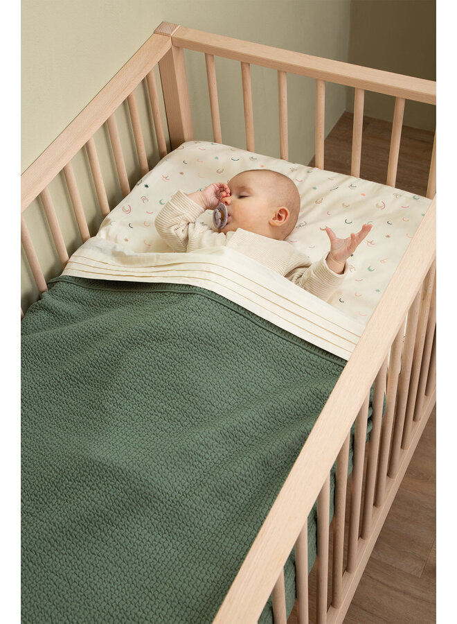 Witlof for kids Tuck-inn blanket 60 x 120cm Forest Green waves