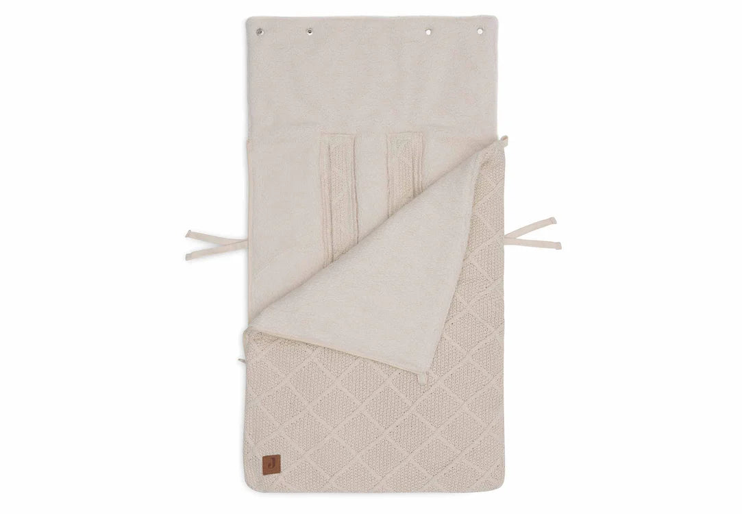 Jollein - Voetenzak groep 0+ 3/5 punts Check Knit - Oatmeal